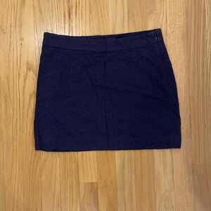 Gap navy lace patterned skirt